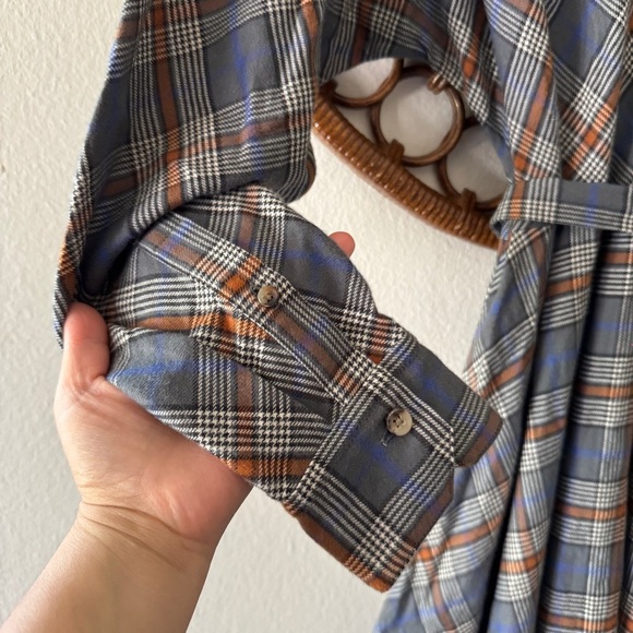 Grammar NYC  the feminine organic cotton plaid maxi dress size 6 - Picture 9 of 14